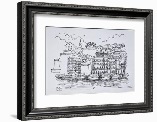 Fortified port of Bastia, Corsica, France-Richard Lawrence-Framed Photographic Print