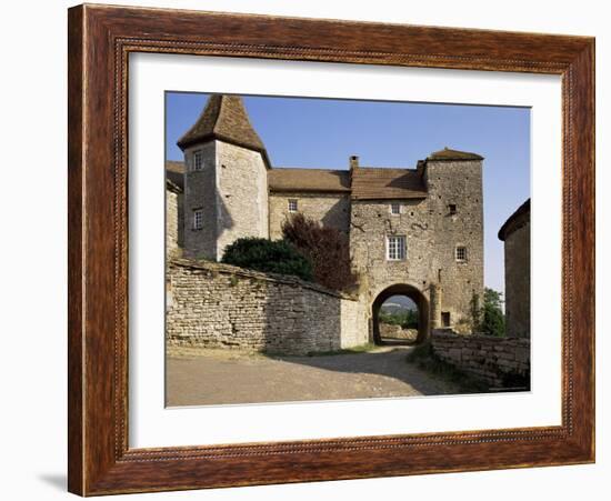 Fortified Village Gateway, Blanot, Burgundy, France-Michael Busselle-Framed Photographic Print