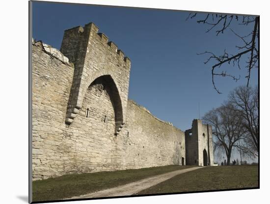 Fortified Wall and Entrance to the Medieval Town of Visby, Gotland Island, Southern Sweden-Kim Walker-Mounted Photographic Print