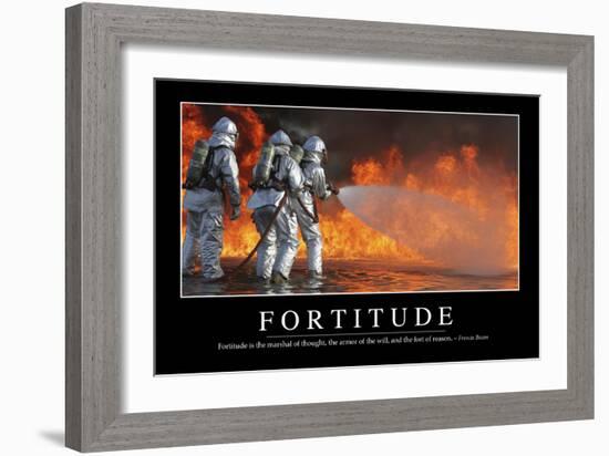 Fortitude: Inspirational Quote and Motivational Poster-null-Framed Photographic Print