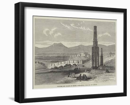 Fortress and Citadel of Ghuzni, Afghanistan, with the Two Minars-null-Framed Giclee Print