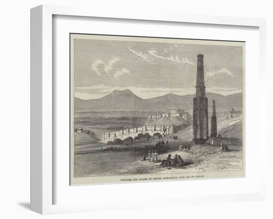 Fortress and Citadel of Ghuzni, Afghanistan, with the Two Minars-null-Framed Giclee Print