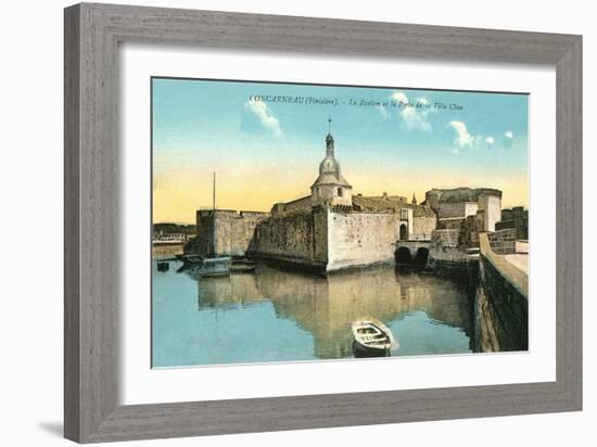 Fortress at Concarneau-null-Framed Art Print