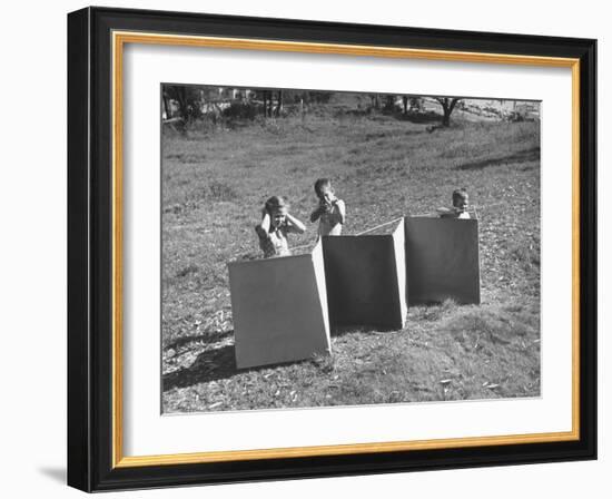 Fortress Made to Be Used For Children by Charles Eames-Allan Grant-Framed Photographic Print