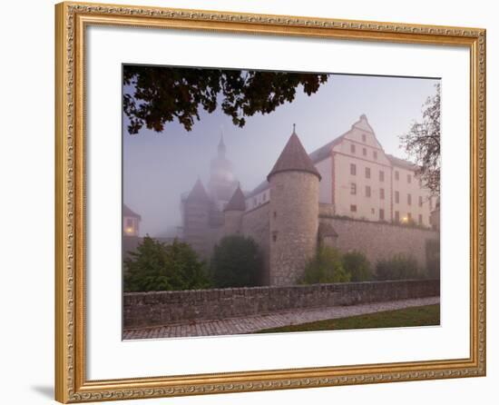 Fortress Marienberg in the Fog, WŸrzburg (City), Bavaria, Germany)-Rainer Mirau-Framed Photographic Print