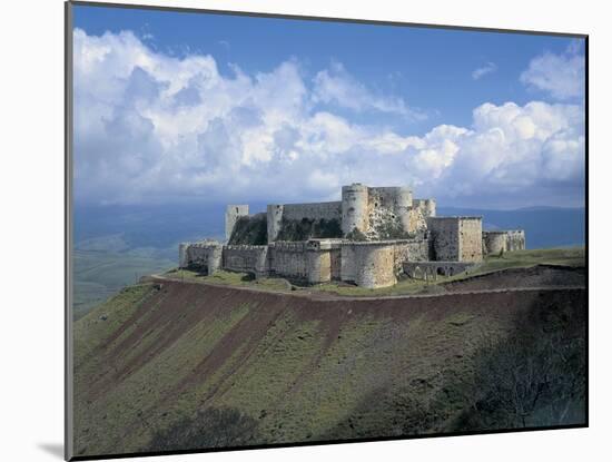 Fortress on a Hilltop, Krak Des Chevaliers, Syria-null-Mounted Giclee Print