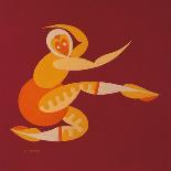 Rotation of Dancer and Parrots-Fortunato Depero-Framed Premier Image Canvas