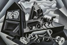 Dawn and Sunset on the Alps (Ploughing)-Fortunato Depero-Giclee Print