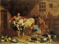 Peasants and Animals (The Lombard Farmhouse Farmstead)-Fortunato Depero-Giclee Print
