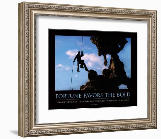 Fortune Favors the Bold ll-SM Design-Framed Art Print