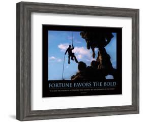 Fortune Favors the Bold ll-SM Design-Framed Art Print