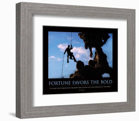 Fortune Favors the Bold ll-SM Design-Framed Art Print