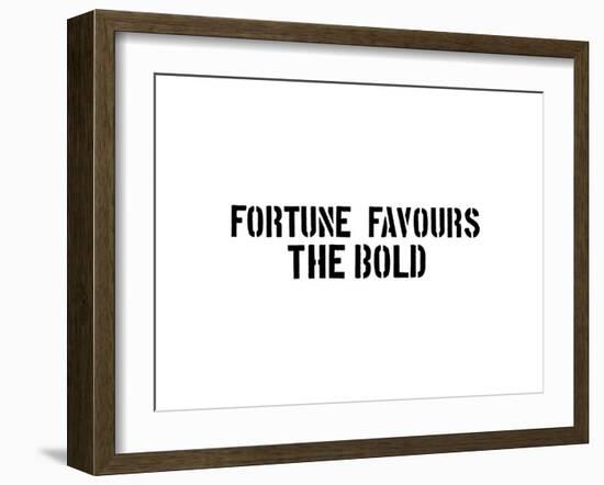 Fortune Favors The Bold-SM Design-Framed Art Print