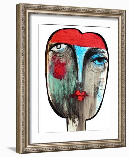 Fortune Teller, Gypsy Abstract-Oxana Mahnac-Framed Art Print