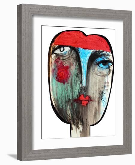 Fortune Teller, Gypsy Abstract-Oxana Mahnac-Framed Art Print