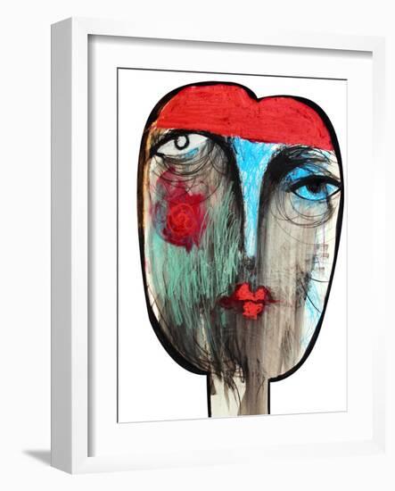 Fortune Teller, Gypsy Abstract-Oxana Mahnac-Framed Art Print