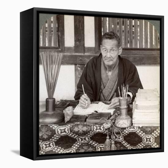 Fortune Teller, Inari Temple, Kyoto, Japan, 1904-Underwood & Underwood-Framed Premier Image Canvas