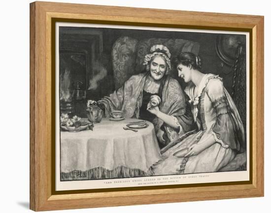 Fortune Teller, Reading Tea Leaves-null-Framed Stretched Canvas