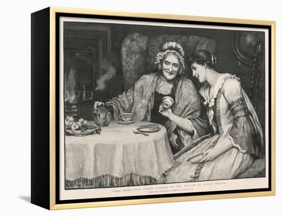 Fortune Teller, Reading Tea Leaves-null-Framed Stretched Canvas