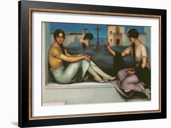 Fortune-Telling - Romero De Torres, Julio (1874-1930) - 1922 - Oil on Canvas - 106X163 - Museo Carm-Julio Romero de Torres-Framed Giclee Print