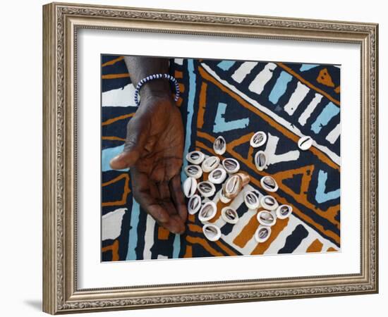 Fortune Telling with Cowrie Shells, Saly, Thies, Senegal, West Africa, Africa-Godong-Framed Photographic Print
