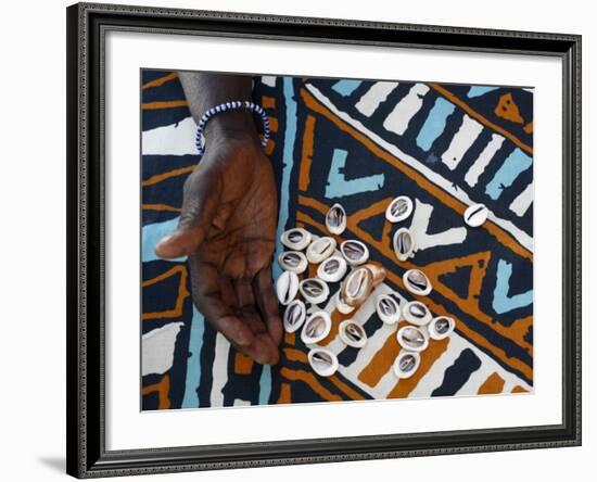 Fortune Telling with Cowrie Shells, Saly, Thies, Senegal, West Africa, Africa-Godong-Framed Photographic Print