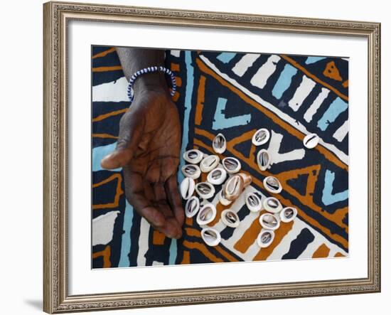 Fortune Telling with Cowrie Shells, Saly, Thies, Senegal, West Africa, Africa-Godong-Framed Photographic Print