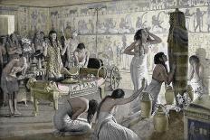 Scene of Mourning at the Funerary Temple of Tutankhamun, Egypt, 1325 BC (1933-193)-Fortunino Matania-Giclee Print