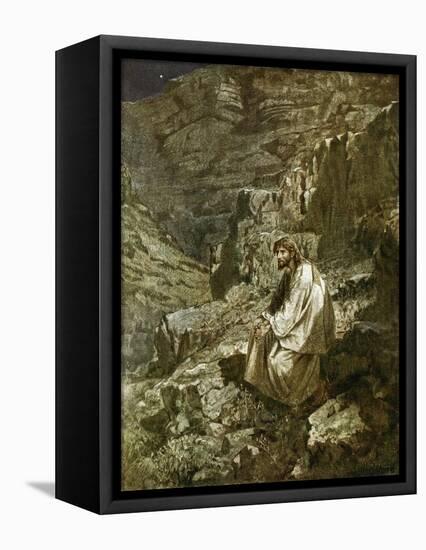 Forty Days in the Wilderness, Tempted by Satan-William Brassey Hole-Framed Premier Image Canvas