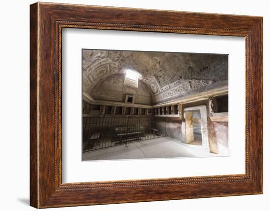 Forum Baths Detail, Roman Ruins of Pompeii, UNESCO World Heritage Site, Campania, Italy, Europe-Eleanor Scriven-Framed Photographic Print