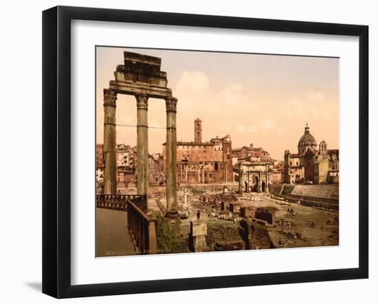 Forum Romano, Rome, Italy, c.1890-c.1900-null-Framed Giclee Print