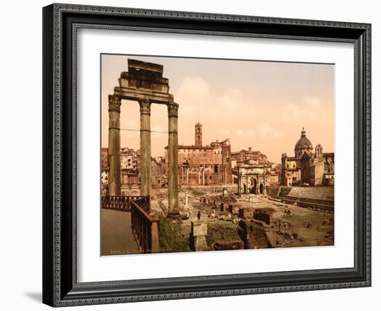 Forum Romano, Rome, Italy, c.1890-c.1900-null-Framed Giclee Print