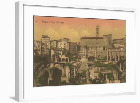 Forum Romanum, Rome. Postcard Sent in 1913-Italian Photographer-Framed Giclee Print