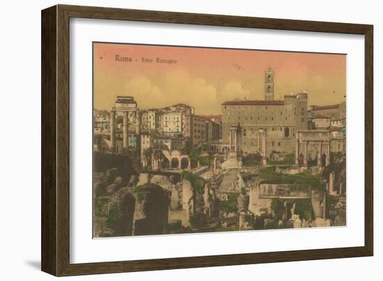 Forum Romanum, Rome. Postcard Sent in 1913-Italian Photographer-Framed Giclee Print