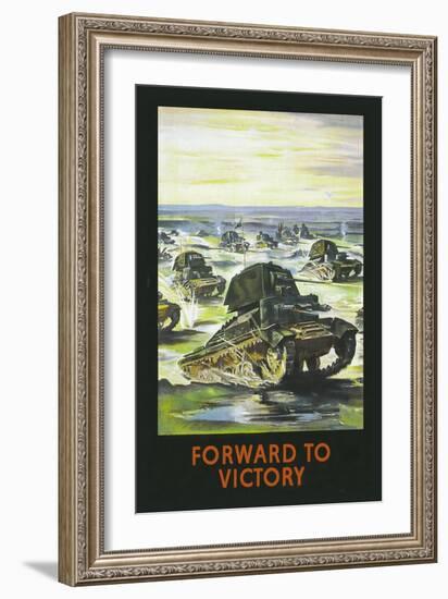 Forward to Victory-null-Framed Art Print