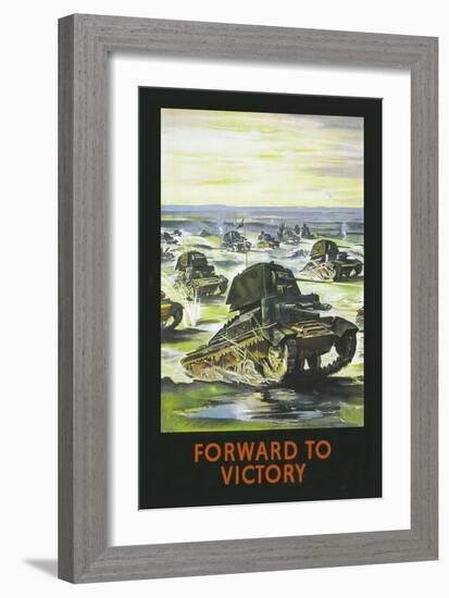 Forward to Victory-null-Framed Art Print