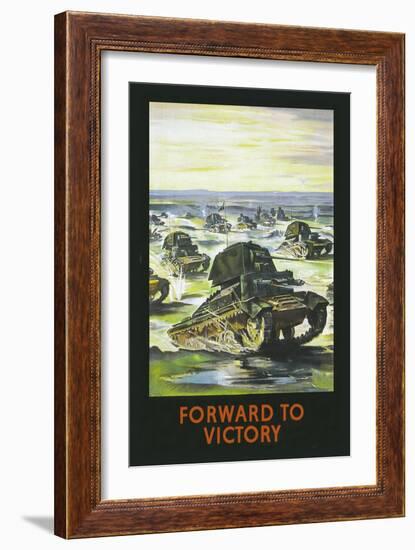 Forward to Victory-null-Framed Premium Giclee Print