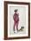 Forward Young Woman Wears a Cerise Pink and Red Pyjama Suit-Xavier Sager-Framed Art Print