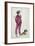 Forward Young Woman Wears a Cerise Pink and Red Pyjama Suit-Xavier Sager-Framed Art Print