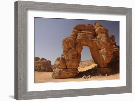 Forzhaga Natural Arch in Akakus Mountains, Sahara Desert, Libya, North Africa, Africa-Michal Szafarczyk-Framed Photographic Print