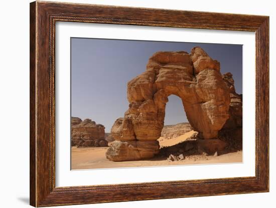 Forzhaga Natural Arch in Akakus Mountains, Sahara Desert, Libya, North Africa, Africa-Michal Szafarczyk-Framed Photographic Print