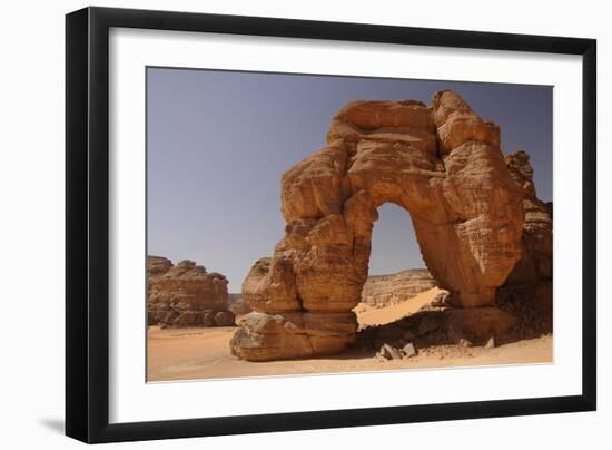 Forzhaga Natural Arch in Akakus Mountains, Sahara Desert, Libya, North Africa, Africa-Michal Szafarczyk-Framed Photographic Print