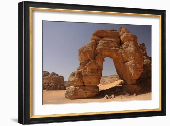 Forzhaga Natural Arch in Akakus Mountains, Sahara Desert, Libya, North Africa, Africa-Michal Szafarczyk-Framed Photographic Print