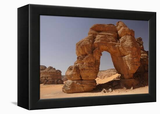 Forzhaga Natural Arch in Akakus Mountains, Sahara Desert, Libya, North Africa, Africa-Michal Szafarczyk-Framed Premier Image Canvas