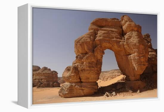 Forzhaga Natural Arch in Akakus Mountains, Sahara Desert, Libya, North Africa, Africa-Michal Szafarczyk-Framed Premier Image Canvas