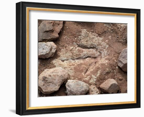 Fossil Dinosaur Footprint Near Tuba City, Arizona-null-Framed Photographic Print