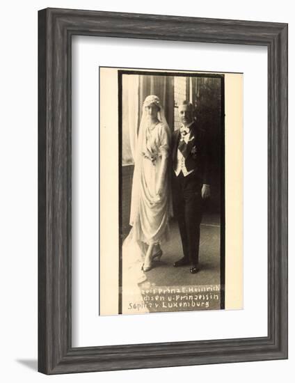 Foto Ak Prinz E. Heinrich Von Sachsen, Prinzessin Sophie Von Luxemburg-null-Framed Photographic Print