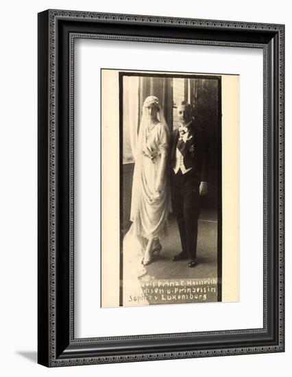 Foto Ak Prinz E. Heinrich Von Sachsen, Prinzessin Sophie Von Luxemburg-null-Framed Photographic Print