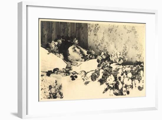 Foto Ak Prinz Luitpold Von Bayern Wittelsbach Aufgebahrt Mit Blumen-German photographer-Framed Photographic Print