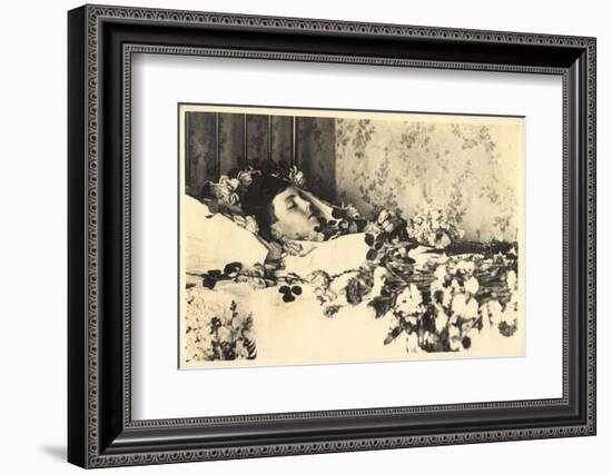 Foto Ak Prinz Luitpold Von Bayern Wittelsbach Aufgebahrt Mit Blumen-German photographer-Framed Photographic Print